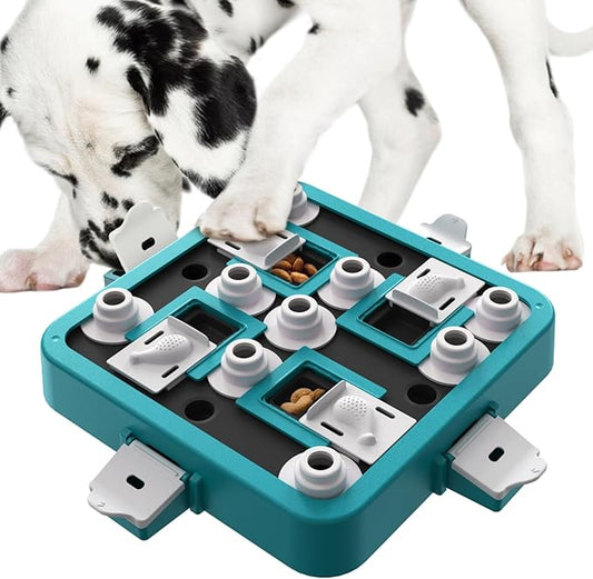 Dog Puzzle Toy, Level 3 in 1 Food Treat Feeder, Mental Stimulation (Advanced Mars Green Board)
