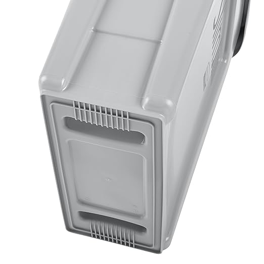 Rubbermaid Commercial Products Slim Jim Under-Counter Trash Can with Venting Channels 13-Gallon Gray Fits Under Desk/Cabinet/Sink Pack of 1
