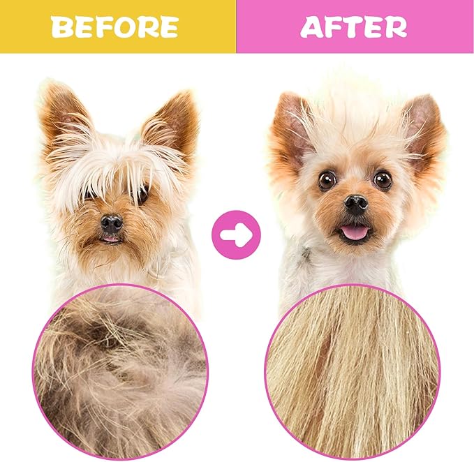 Flea Comb for Cats Dogs, 6 Pack Pet Lice Comb Set Pet Grooming Pets for Small, Medium & Large Pets（Pink）