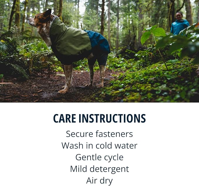 Ruffwear, Sun Shower Dog Raincoat Coverall, Waterproof & Windproof All-Weather Jacket with Full Coverage & Leg Straps, Lightweight & Reflective Dog Gear, Midnight Blue, Medium