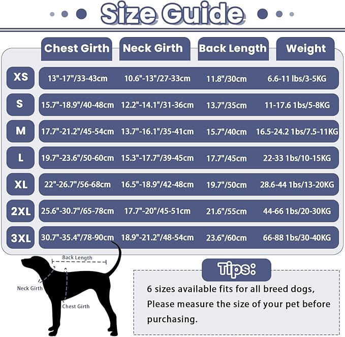 IDOMIK Dog Anxiety Calming Hoodie,Breathable Dog Anxiety Jacket Vest Coat for Thunderstorms,Fireworks,Vet Visits,Separation,Adjustable Dog Hoodies for Noise Block & Ear Protection Recovery,Blue,3XL