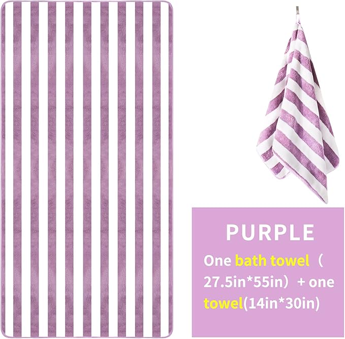 Microfiber Bath Towels 4 Colors for Shower Pool Beach Bathroom Super Absorbent,Soft,Quick Dry,Lightweight,Plush