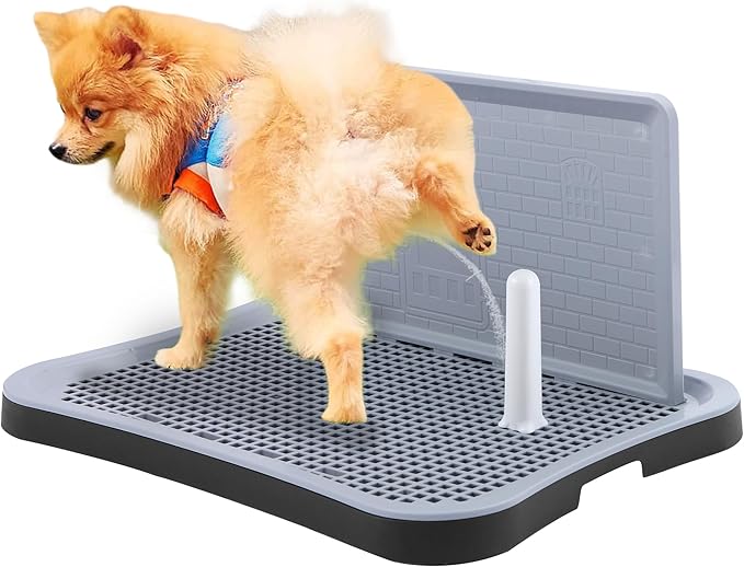 Indoor Dog Potty Pad, Changing Pee Pad Holder Training with Splash Guard, Puppy Pad Holder Tray for Small and Medium-Sized Dogs Indoor Outdoor, Waterproof Easy Clean Christmas Dog Toys Gift