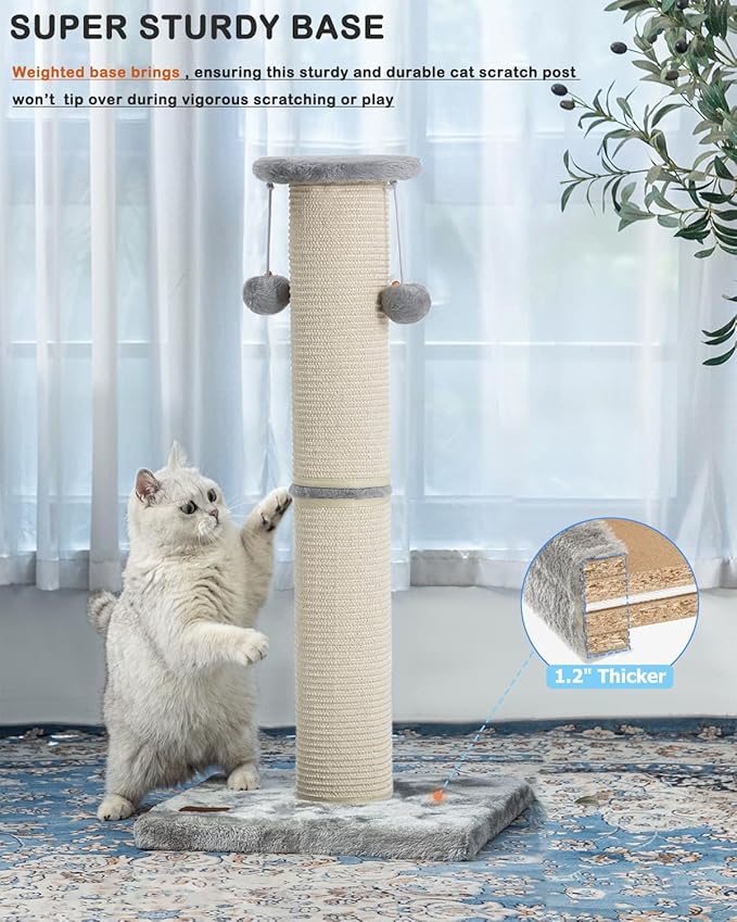 Kilodor Cat Scratching Post with 2 Replaceable Sisal Scratcher