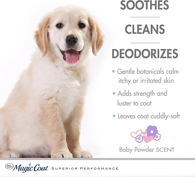 Gentle Aloe Vera Puppy Shampoo — Tearless, Deodorizing, Baby Powder Scent, 16oz