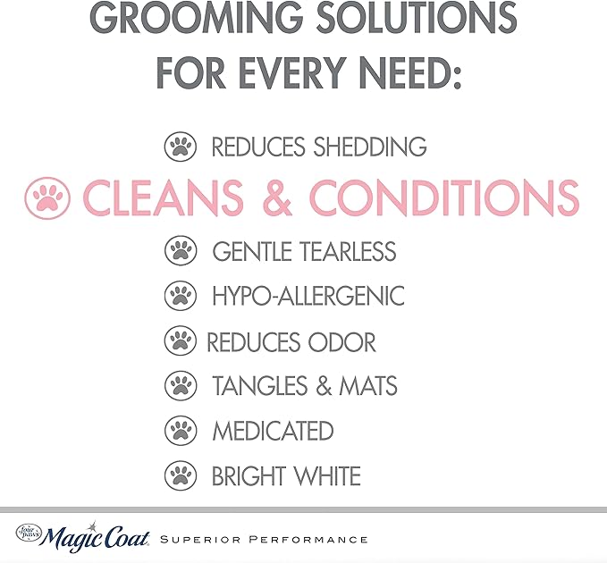 Four Paws Magic Coat Cleans & Conditions 2-in-1 Shampoo and Conditioner for Dogs, Moisturizing Dog Wash for Itchy Dry Skin, Dog Grooming, Calming Water Scent, 16 Ounce