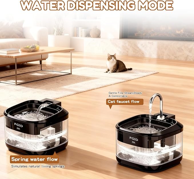 Cat Water Fountain for Drinking,108oz/3.2L Automatic Water Dispenser for Cats, Water Fountains for Cats Indoor Outdoor, Corded Dog Water Fountain