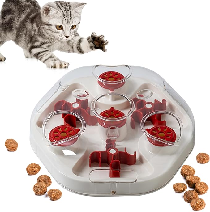 Treat Puzzle Toys - Mental Challenge, Maze Body, Slow Feeding Design, Hidden Compartments, Interactive Play, Boredom Reduction, Training Aid, Puppy Kitten Medium Large Breed