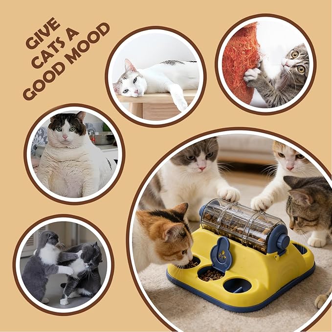 Dog Puzzle Toy | Interactive Stimulating Slow Feeder,Interactive Dog Toys Food Dispenser - for Small Medium Pet Cat Kitten Training Boredom Enrichment Mental Stimulation Busy