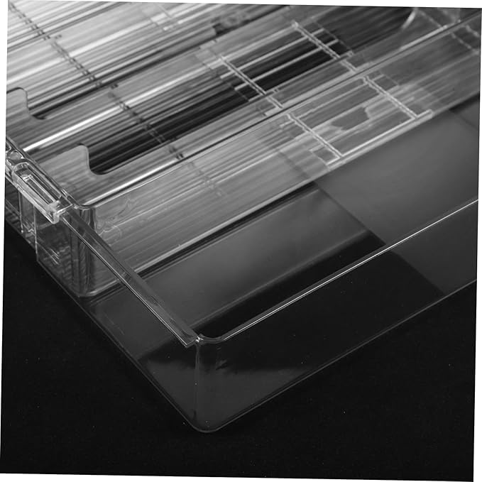 Expandable Cutlery Tray Drawer Organizer Multi-compartment Silverware Storage Box for Kitchen Pantry Silverware Organizer Lid