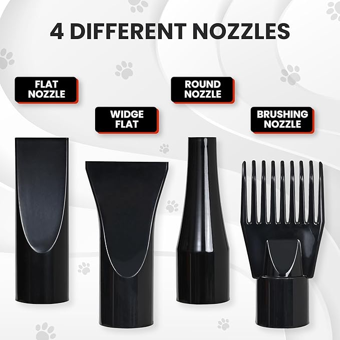 We Love Doodles Dog Dryer with Adjustable Speed & Temperature Control - High Velocity Hair Dryer, Pet Blow Dryers for Dogs, Blow Dry Quickly & Blow Out Undercoat - Pet Grooming (Black)