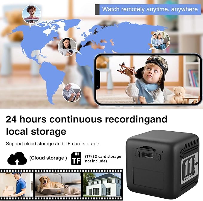 4K Security Cameras for Home, Indoor Wireless WiFi Camera with App Control Motion Detection & Real-Time Alerts, Rechargeable Pet/Baby/House/Office Camera with Night Vision