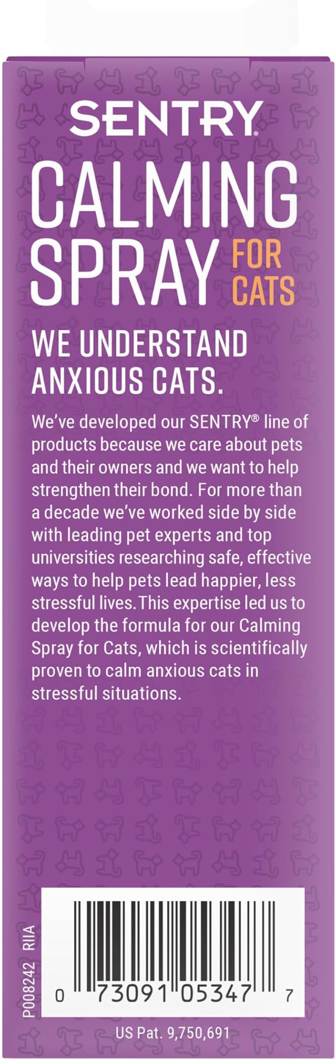 Sentry PET Care Sentry Calming Spray for Cats, Uses Pheromones to Reduce Stress, Easy Spray Application, Helps Cats with Separation, Travel, Loud Noises, and Anxiety, Packaging May Vary