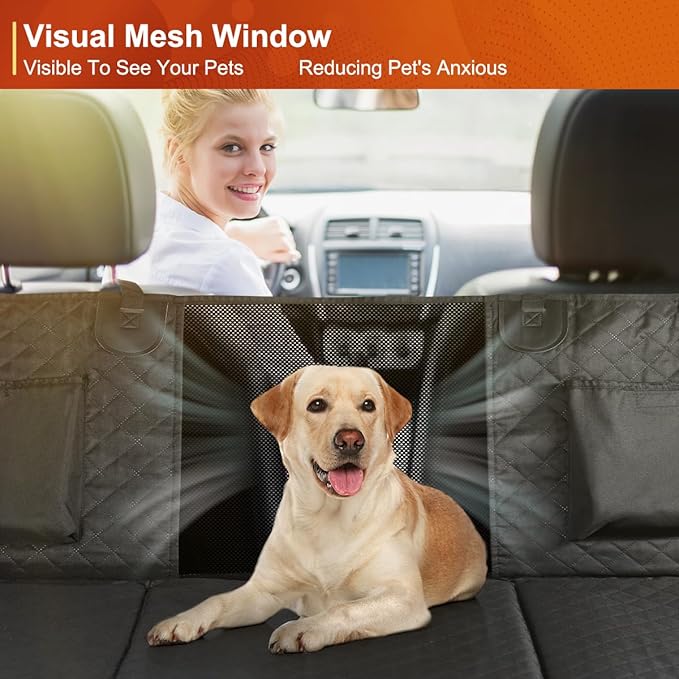 Vailge Dog Car Seat Cover, Dog Hammock for Car Backseat, Non Inflatable seat Cover for Back seat,Hard Bottom Back Seat Protector for Cars,Trucs & SUVs