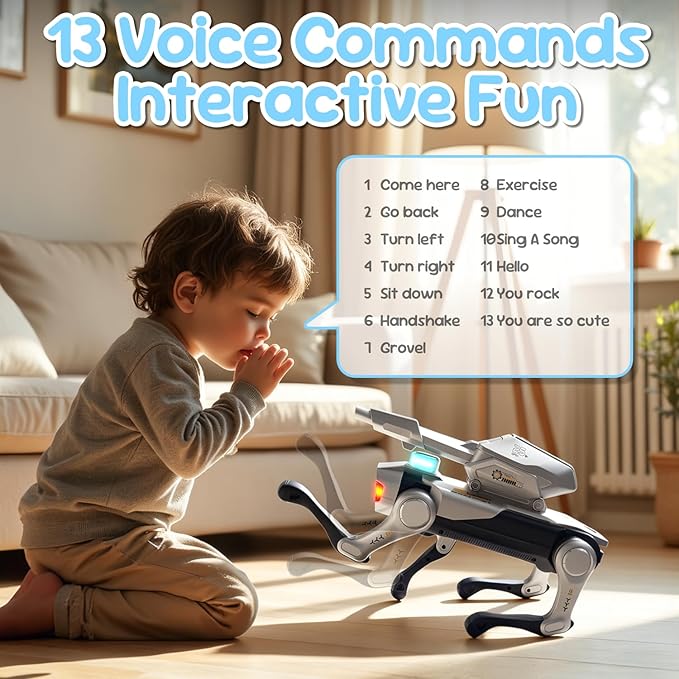 Smart Robot Dog,Interactive STEM Pet Toys with Blaster oice & Remote Control, App Programming,Lifelike Actions,Bionic Walking,Programmable Play Birthday Gifts for Boys Girls