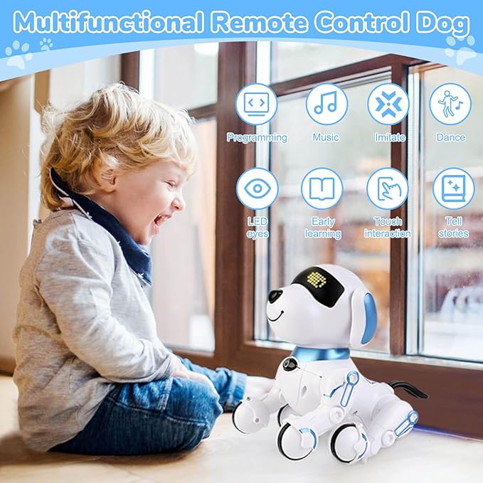 Robot Dog Toys for Kids 8 9 10 11 12, Remote Control Dogs, Robot Dog for Kids 8-12, Pet Robotic, Electric Toy, Robotic Dogs, Toys for 5 6 7 8 9 10 11 12 Years Old Boys Girls, Blue