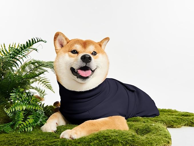Dog Anxiety Calming Vest Adjustable Turtleneck Thunder Shirt Jacket for Fireworks, Separation, Vet Visits, Pet Hoodie for Large Medium Dogs