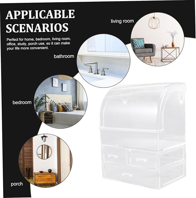 FRCOLOR Large Capacity Makeup Storage Box Acrylic Organizer Desktop Cosmetics Organizer Dividers