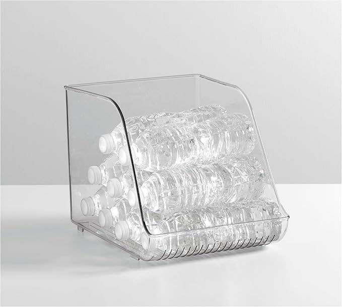 iDesign Water Bottle Organizer for Fridge - Clear - Made in USA