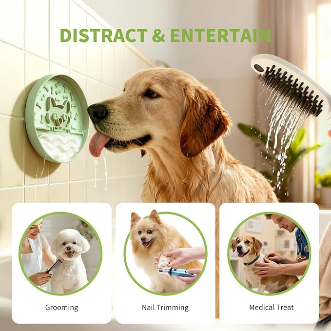 Slow Feeder Dog Bowl with Non-Slip Base, Silicone Puzzle Dog Food Bowl with Unique Design, Slow Feeding Bowl for All Types of Dogs Cats, Interactive Slow Eating, BPA-Free