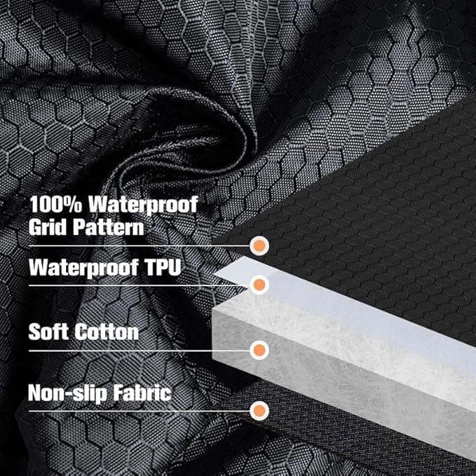 PETICON Waterproof Scratchproof Pet Bench Seat Covers for Cars, Trucks, SUVs, Nonslip Durable Back Seat Cover for Dogs, Washable Backseat Protection, Black