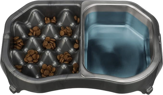 Neater Pet Brands Neater Slow Feeder Dog Bowls, Slows Down Fast Eating to Prevent Vomiting, Overeating, & Bloat, Dog Slow Feeder Bowl with Wide, Non-Slip Base, Holds 2.5 Cups Food and 8.5 Cups Water