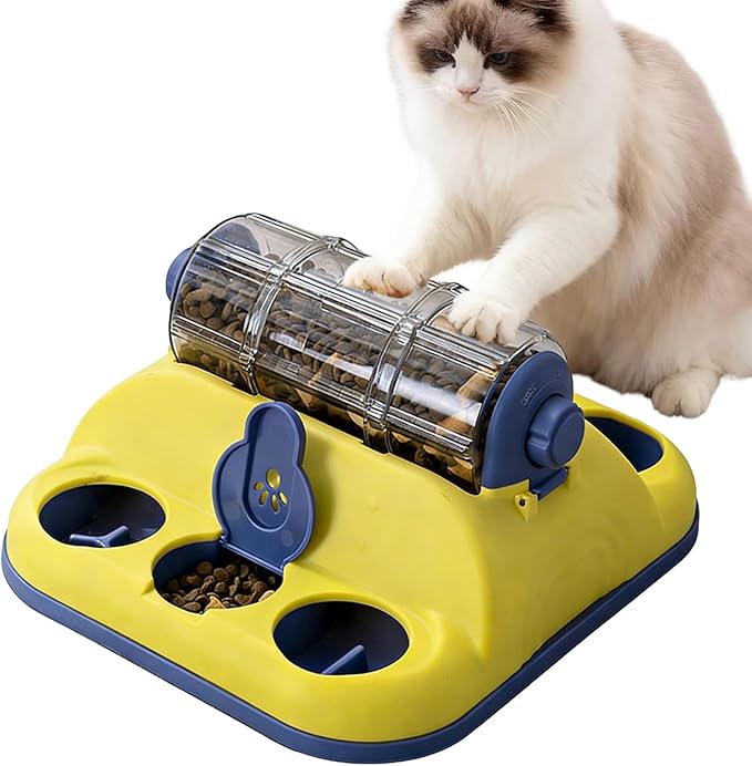 Dog Treat Toy, with Adjustable Difficulty Feature, 31x28x16cm, Dog Slow Feeder Puzzle, Pet Brain Game Toy, Engaging Mental-Stimulation Feature, for Cat, Kitten, Training, Boredom, Enrichment