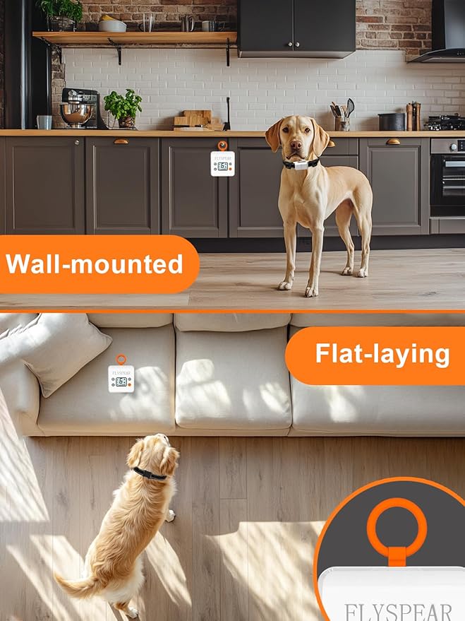 FLYSPEAR Extra Indoor Wireless Pet Barrier Transmitter for Dogs, Transmitter Only,White