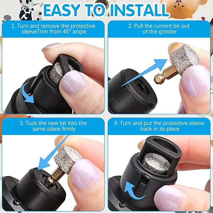 Silent Groom Pro Pet Nail Grinder | Whisper Quiet Claw Trimmer for Dogs, Cats and Other Animals,Ideal for Sensitive Dogs of All Breeds & Sizes