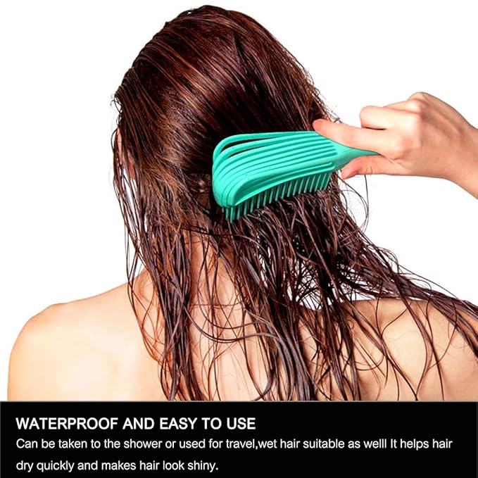 Hair Brush for Afro American/African Textured 3a to 4c Hair, Detangling Brush for Women's Knots, Wet/Dry/Oil/Thick/Long Hair, 4 pcs (Black+3 pcs)