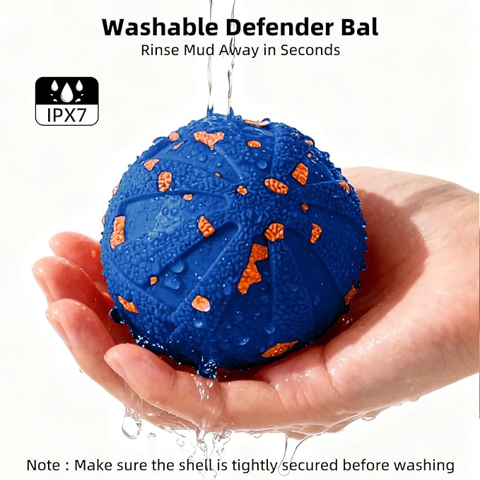 Moving Dog Toy - Medium Bouncy Fetch Balls for Dogs 20-80 lbs, Automatic Moving, Rotating & Bouncing, E-TPU Material - Floating Water Pet Toys - Size Large - 3.54-inch Diameter