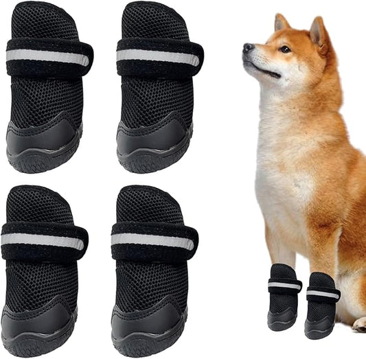 Dog Shoes | Elastic Breathable Anti-Slip Booties,Small Dog Shoes | for Puppy Pet Walking Camping Hiking Outside Floors Night