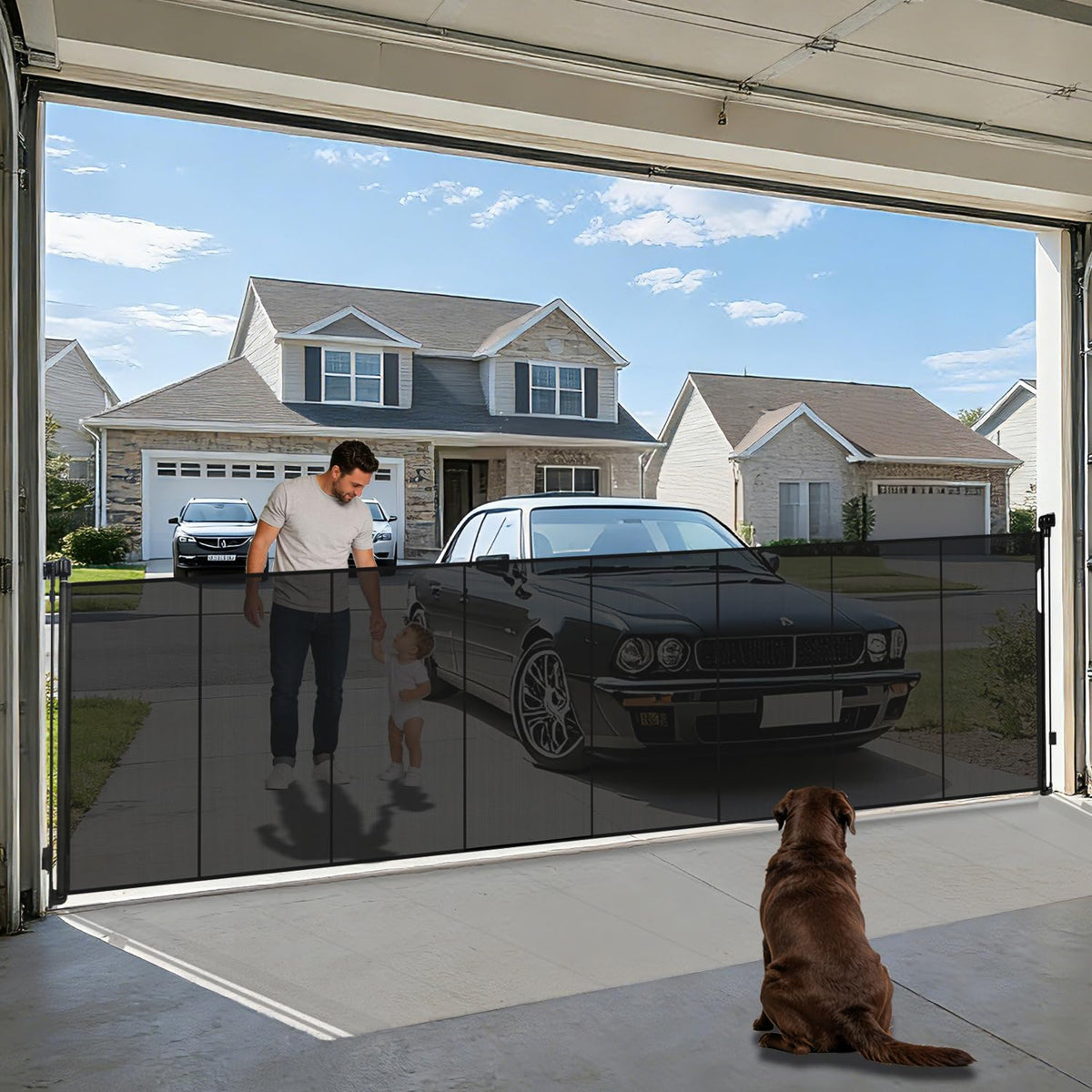 240'' Extra Wide Retractable Baby Gates for Large Opening - Image 1