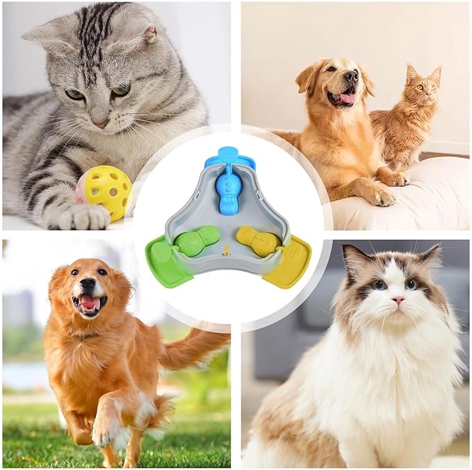 Slow Feed Toy - Mental Stimulation Puzzle, Dog Treat with Challenge System, Training Dispenser with Non-Slip Base, Puppy Supplies Indoor Use, Activity Feeder for Office Living