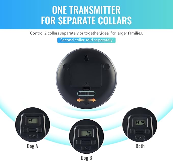 CO-Z Indoor Wireless Pet Barrier with Adjustable Range, Dog Electric Fence for Home, with Transmitter & Rechargeable Shock Training Collar, Pet Gate Keeps 1'6" to 8'6" Areas Off Limits