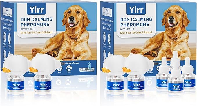 Dog Calming Diffuser, Dog Pheromones Calming Diffuser, Relaxing Pheromone for Dogs Relief Stress Anxiety Reduce Aggression Barking, Help Train Dog to Pee