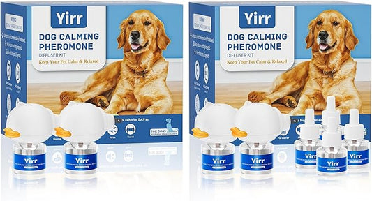 Dog Calming Diffuser, Dog Pheromones Calming Diffuser, Relaxing Pheromone for Dogs Relief Stress Anxiety Reduce Aggression Barking, Help Train Dog to Pee
