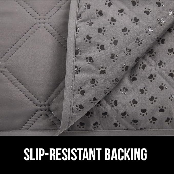 GORILLA GRIP Waterproof Dog Blanket, 68x82 Couch Cover for Dogs Washable, Protects Sofa, Furniture, Crate, Car, RV Essentials Pet Supplies, Tear and Slip Resistant Leakproof Cushion Cover, Charcoal