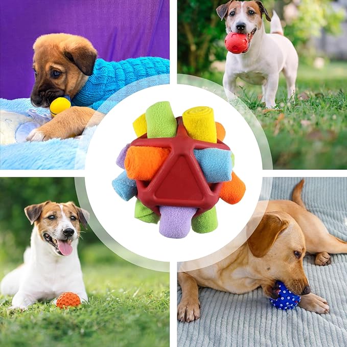 awakentti Puppy Chew Toys, Dog Treat Dispenser Toy, Pet Anxiety Relief and Calming Aid, Puppy Teething Toys for Small Medium Dogs (A)
