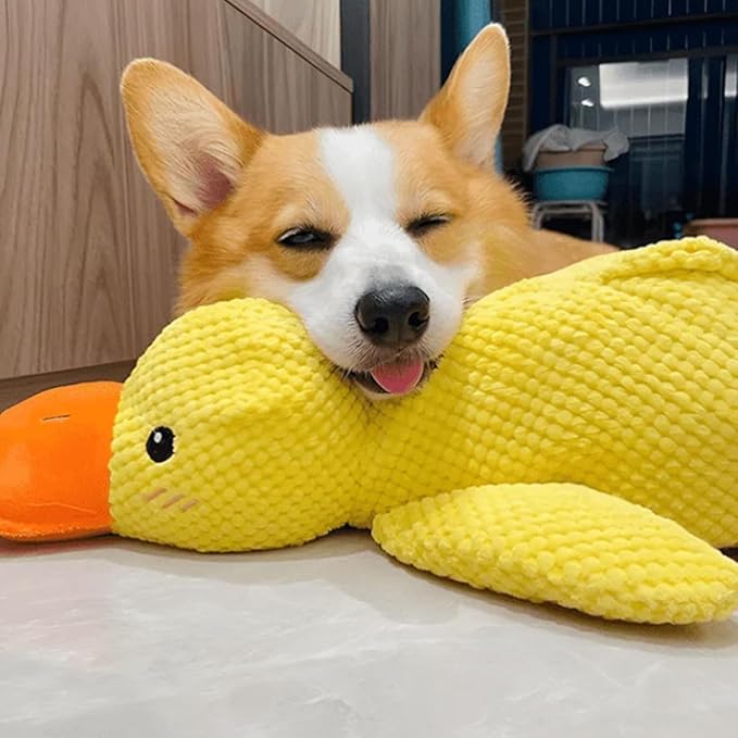 Calming Duck Dog Toy,Emotional Support Duck for Dogs (Pink 9 * 8in)