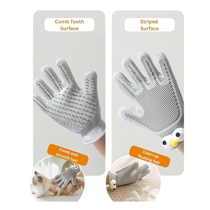 3-in-1 Pet Hair Remover Bundle – Electrostatic Grooming Glove, Multi-Surface Fur Scraper & Large Cleaning Pad for Dogs & Cats – Removes Hair from Carpet, Sofa, Furniture & Car Seats