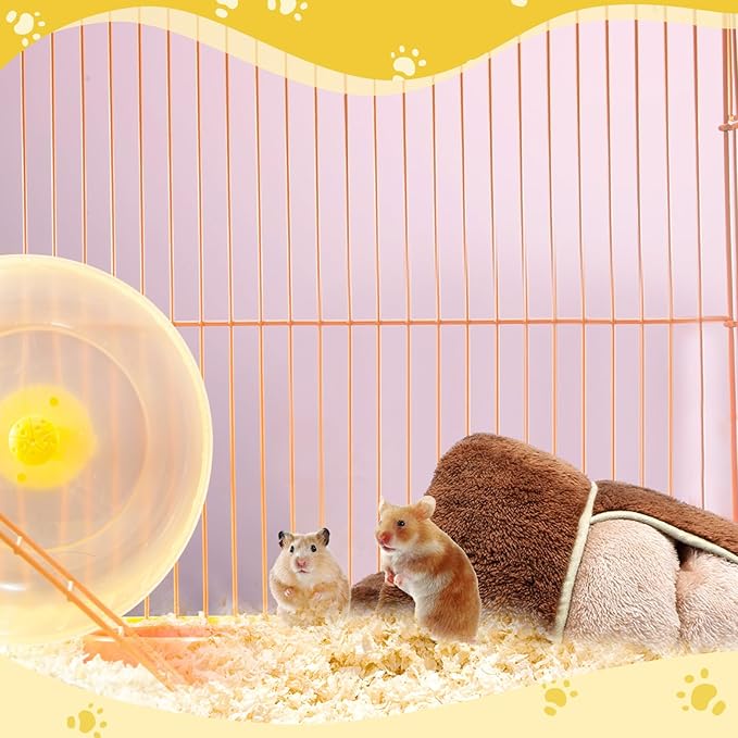 Wenqik 2 Pcs Guinea Pig Bed Cuddle Warm Hideout Small Animal Sack Cozy House Bedding Sleeping Cushion Portable Pet Carrier Cage Nest for Rabbit Hamster Rat