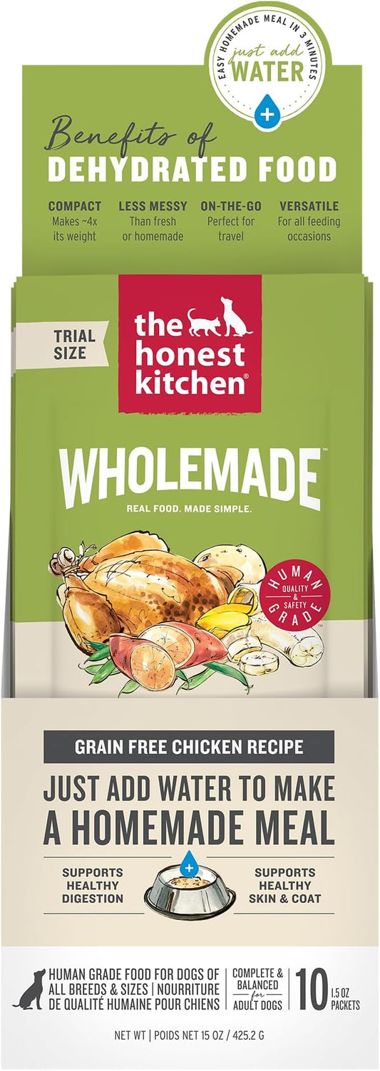 The Honest Kitchen Wholemade™ Dehydrated Grain Free Chicken Dog Food, 1.5 oz x10