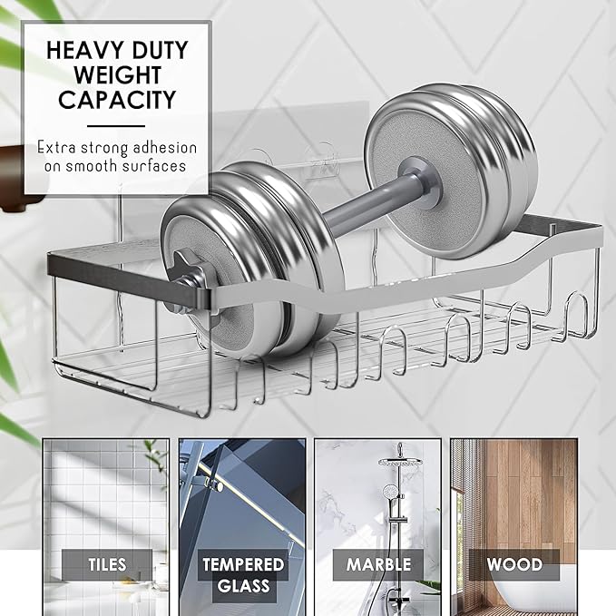 Clara Clark Sage Green Bathroom Set - Bathroom Sets with Shower Curtain and Rugs, 26PC Bathroom Accessory Set, Shower Curtain Set with Adhesive Corner Shower Caddy Hanging & Soap Dispenser