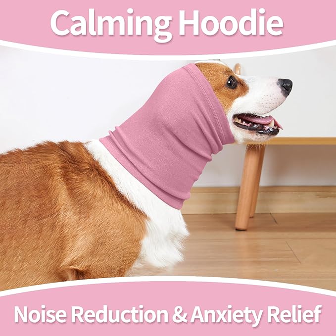 Nanaki Dog Calming Hoodie Ear Wraps for Dogs, Fireworks Ear Protection Head Muffs Doggy Warp Anxiety Relief, Doggy Hematoma Wrap, Pet Head Cover for Grooming and Force Drying Bathing Pet Protector
