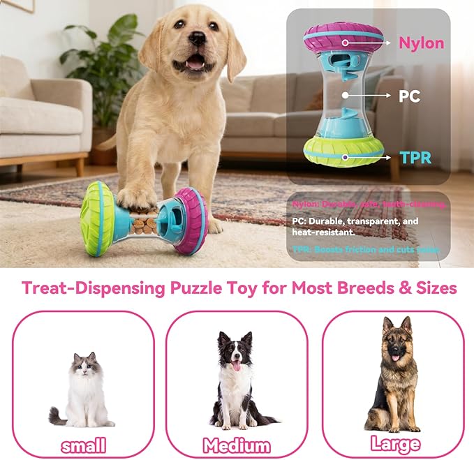 Interactive Dog Puzzle Toys for Small Medium Large Breed - Durable Smart Puppy Enrichment Dogs Toy to Keep Them Busy, Mental Brain Stimulation Treat Dispensing Training & Slow Feeder by MateeyLife