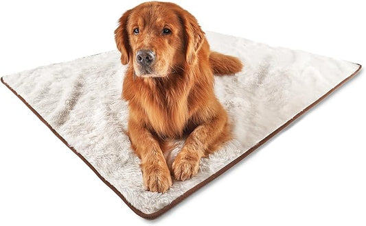 PupProtector Waterproof Throw Blanket for Dogs and Cats, Pet Blanket Cover for Couches, Sofas, Beds, Car Seats, Furniture, Calming Soft Faux Fur, Short White, Large (80" L x 62" W)