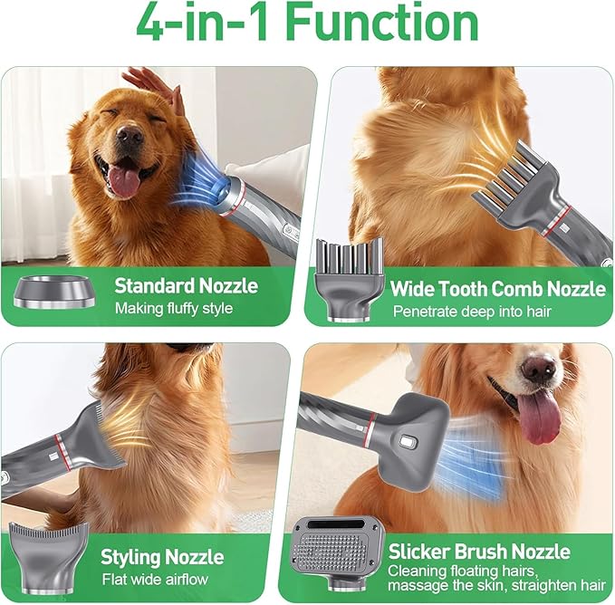 Pro Dog Dryer Kit – Salon-Speed Drying + Slicker Brush Included