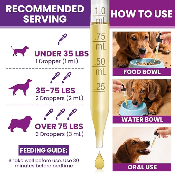 Melatonin for Dogs,Dog Sleep Aid,Calming for Dogs,Promote Relaxation,Reduce Anxiety and Stress,Regulates Sleep Patterns,Promotes Overall Well-Being,Vitamin and Probiotic Enriched Dog Melatonin