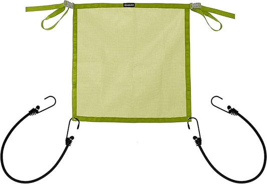 Universal Dog Car Net Barrier – Sturdy Mesh, Easy Install, Breathable Design, Easy to Clean, Flexible Bungee Cords for Adjustable Fit 23"×23" (Light Green)